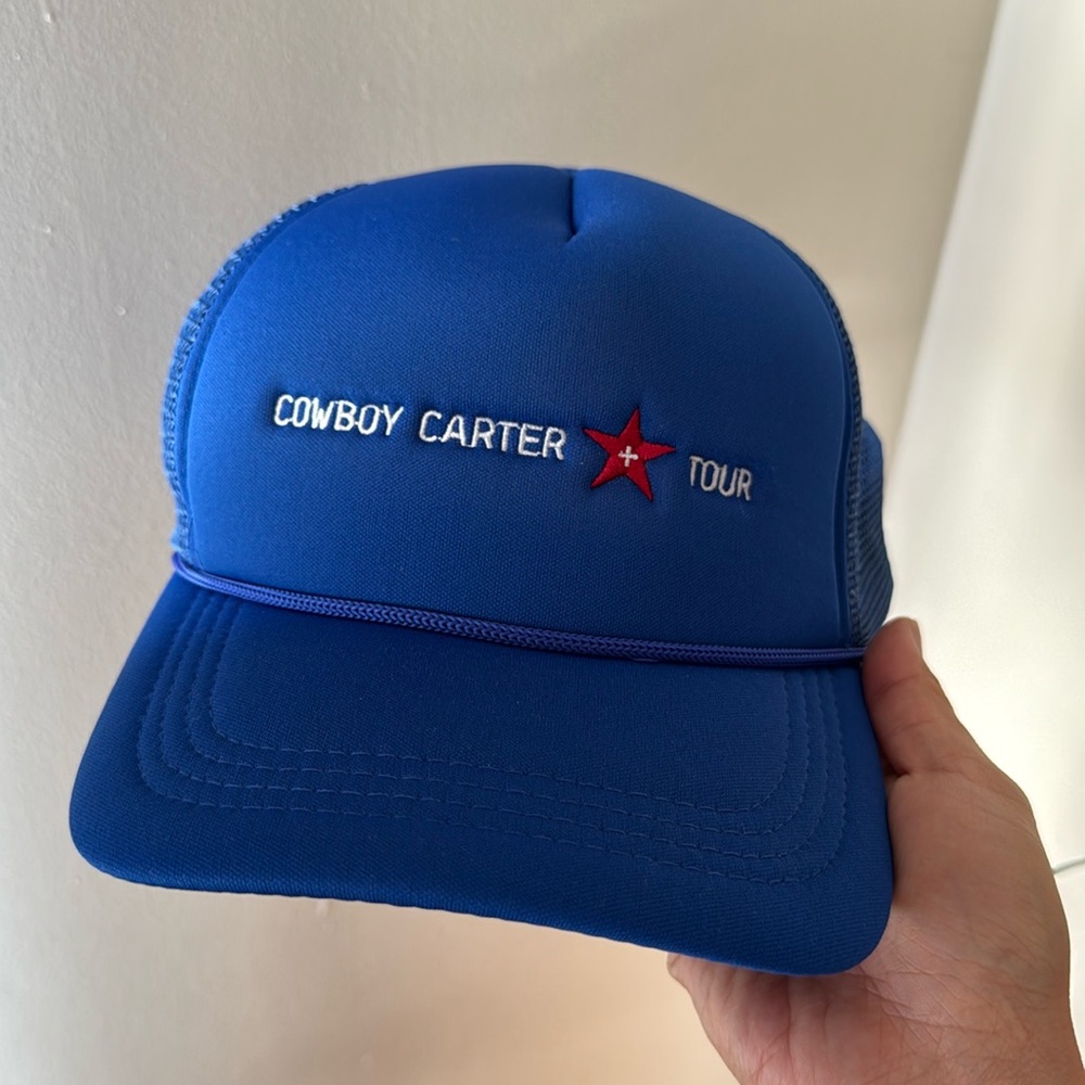 Blue Cowboy Carter Tour Trucker Hat